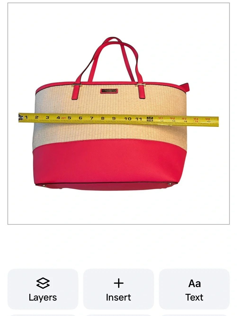 Kate Spade Leather and Straw Tote